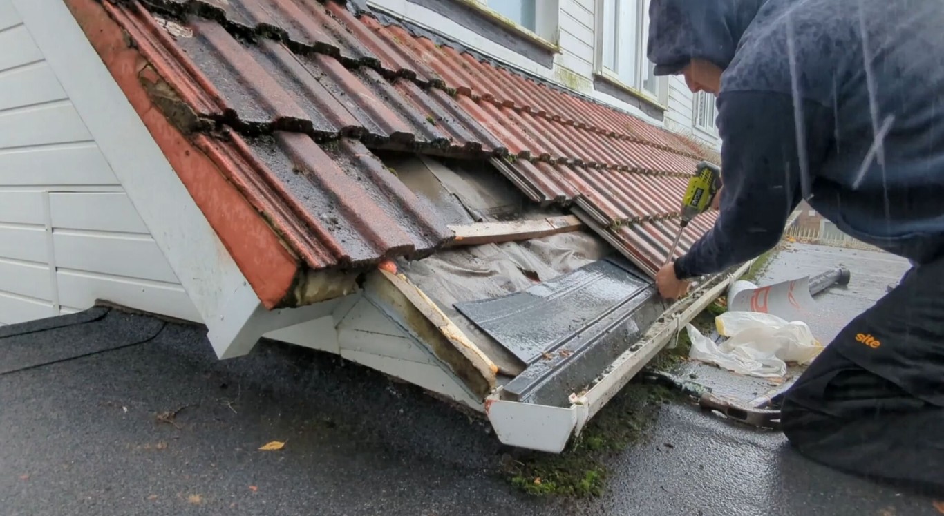 Damaged roof requiring repair services in Florence-Graham, CA